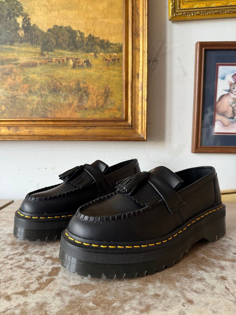 Dr. Martens Adrian Quad Platform Loafers Size 9